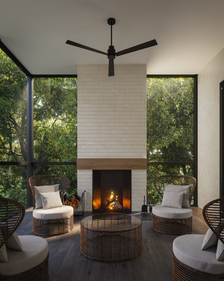 Lucile Great Room Kitchen Dining Room and Screened in Porch 05